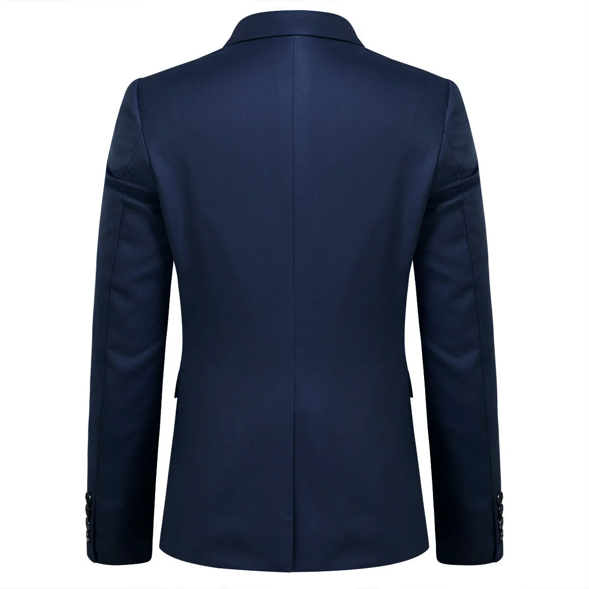 3-Piece Slim Fit One Button Fashion Navy Suit