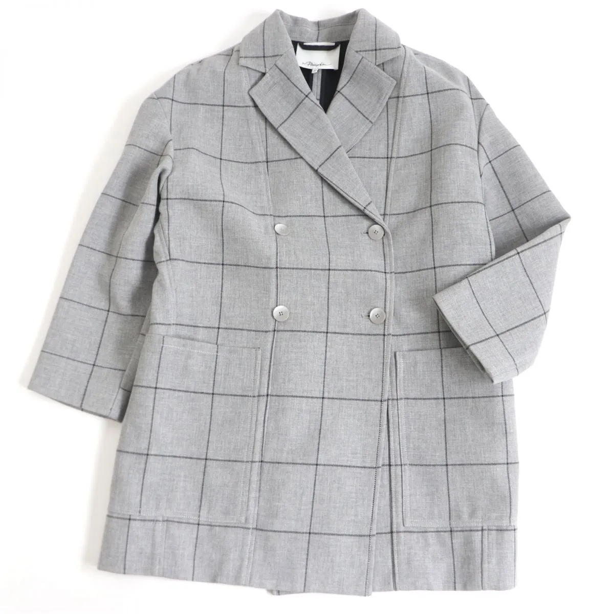 3.1 Phillip Lim Grey Oversized Peacoat XS