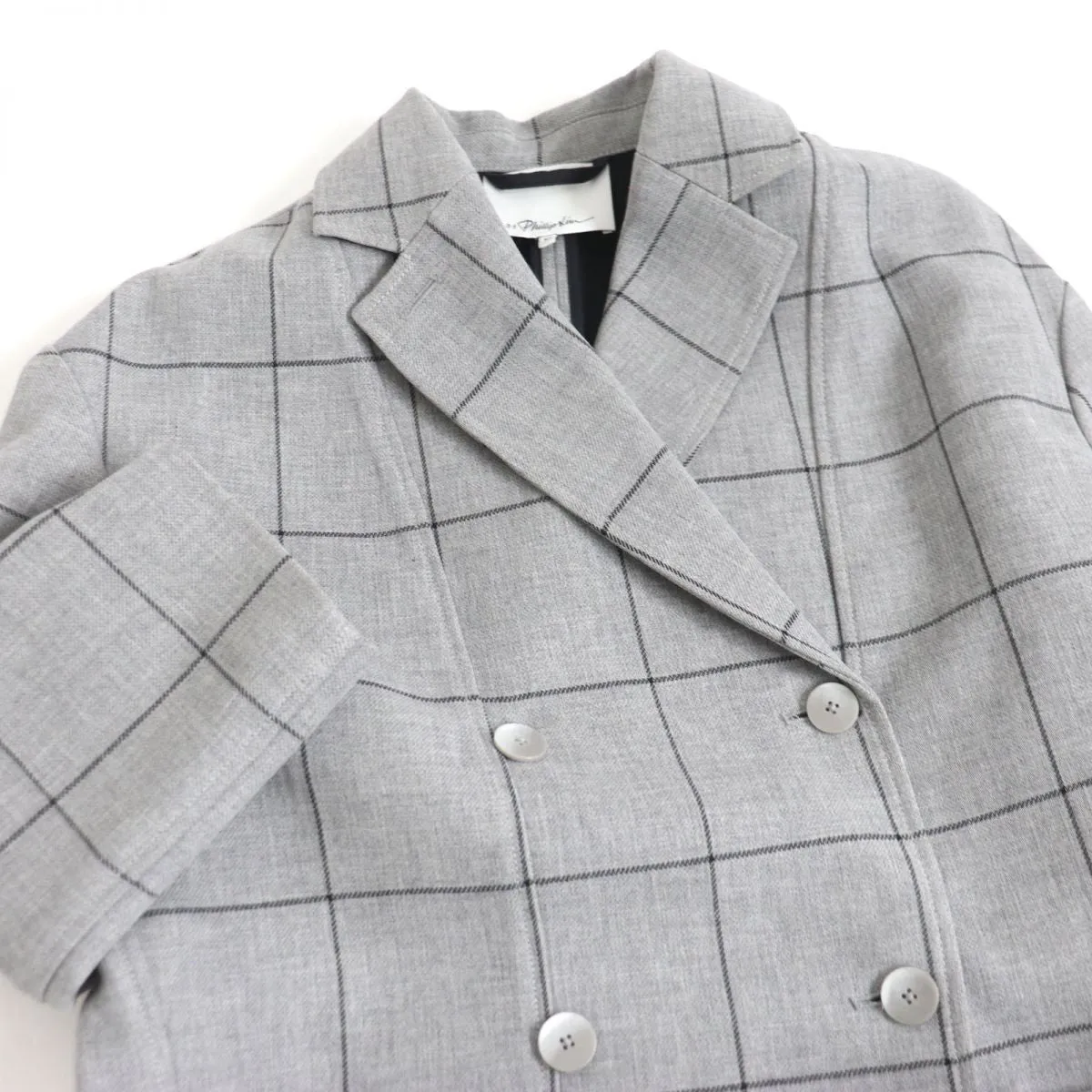 3.1 Phillip Lim Grey Oversized Peacoat XS