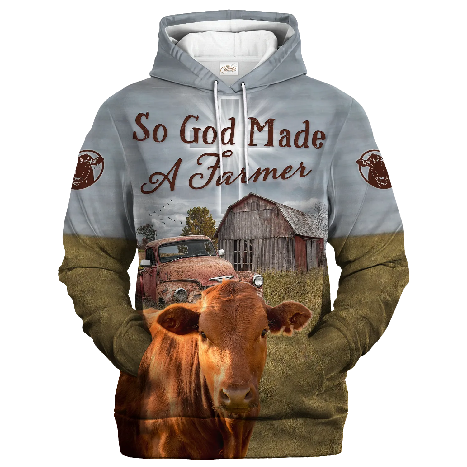 3D All Over Print Beefmaster Hoodie Men Women, So God Made A Farmer Hoodie