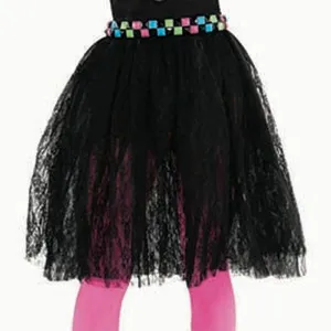 80's Black Lace Skirt-Adult