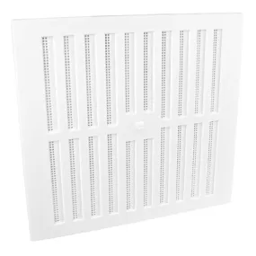 9" x 9" White Adjustable Air Vent Grille with Flyscreen Cover