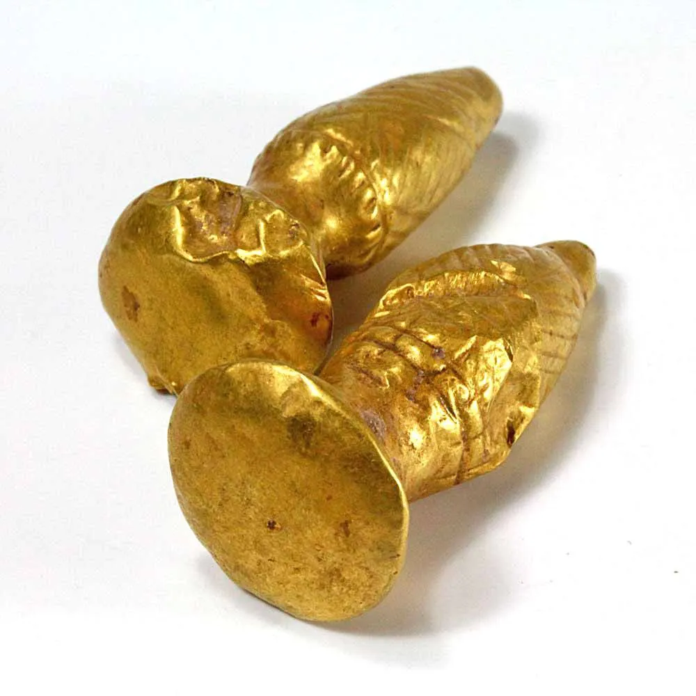 A pair of Anatolian Gold Ear Plugs, Early Bronze Age, ca. 3000 BCE