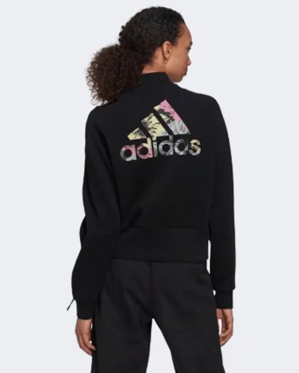 Adidas Allover Print Women Sportswear Jacket Black Hi0029