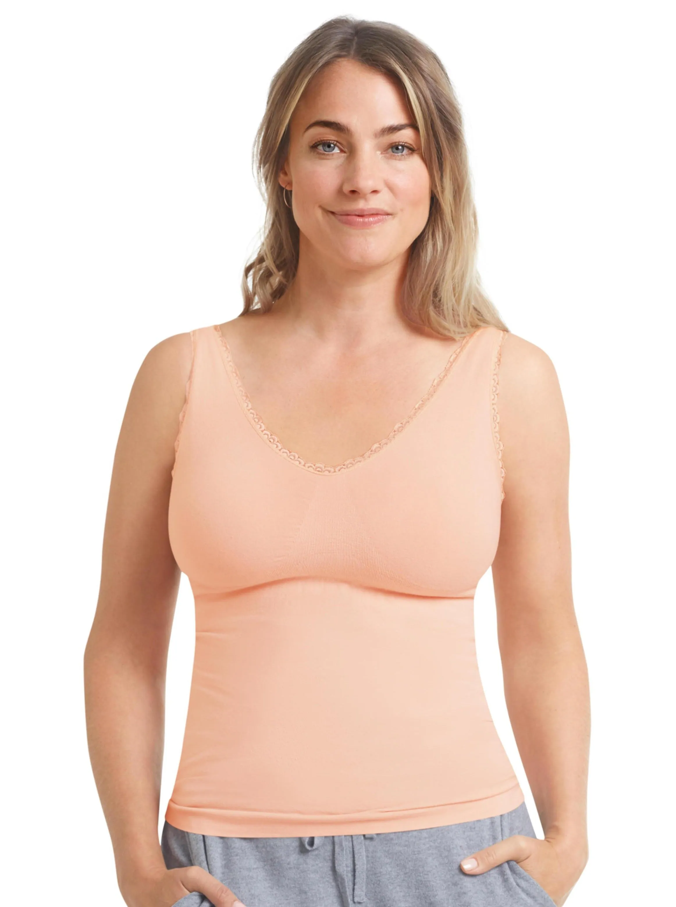 Amoena Kitty Mastectomy Top - Blush