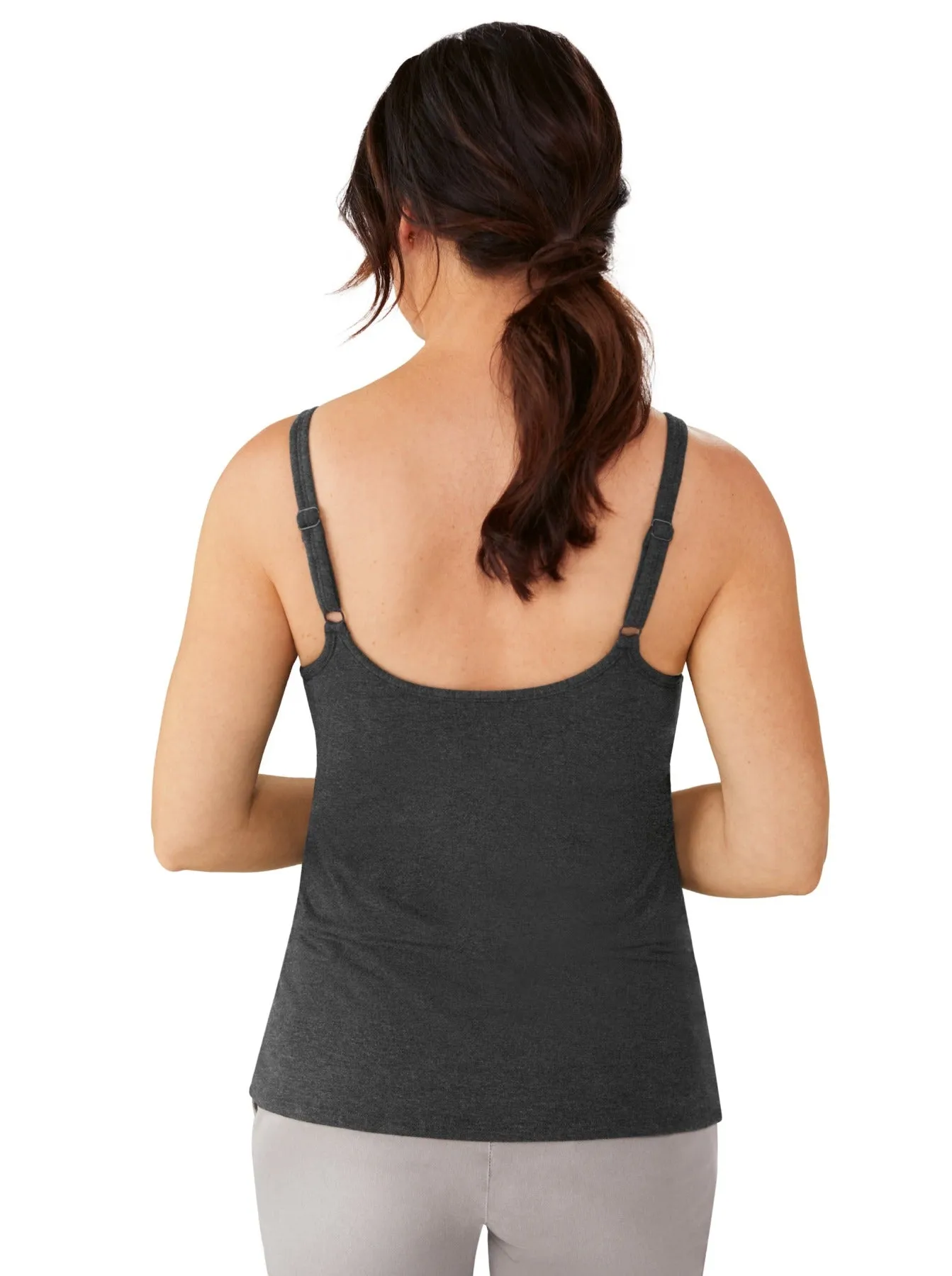 Amoena Valletta Mastectomy Top - Charcoal Melange