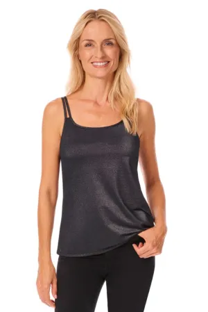 Amoena Valletta Mastectomy Top - Sparkly Black