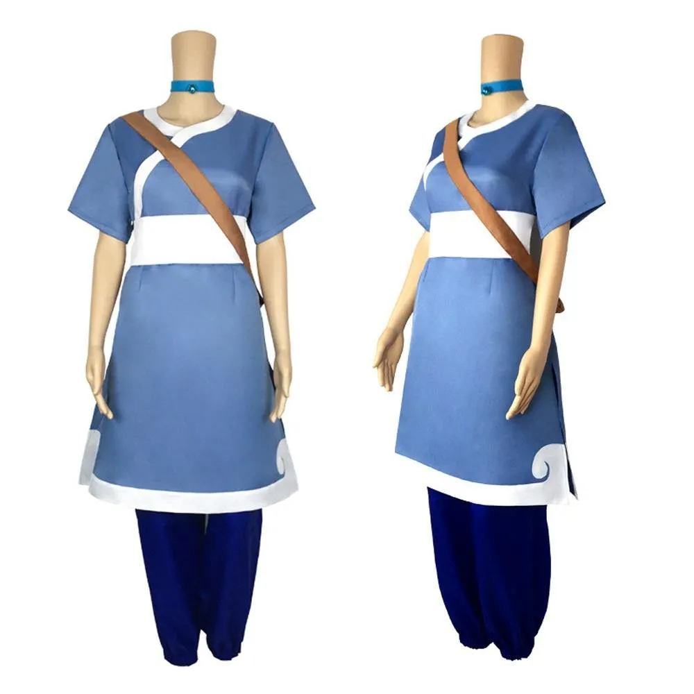 Anime Katara Avatar The Last Airbender Costume Party Carnival Cosplay Full Set