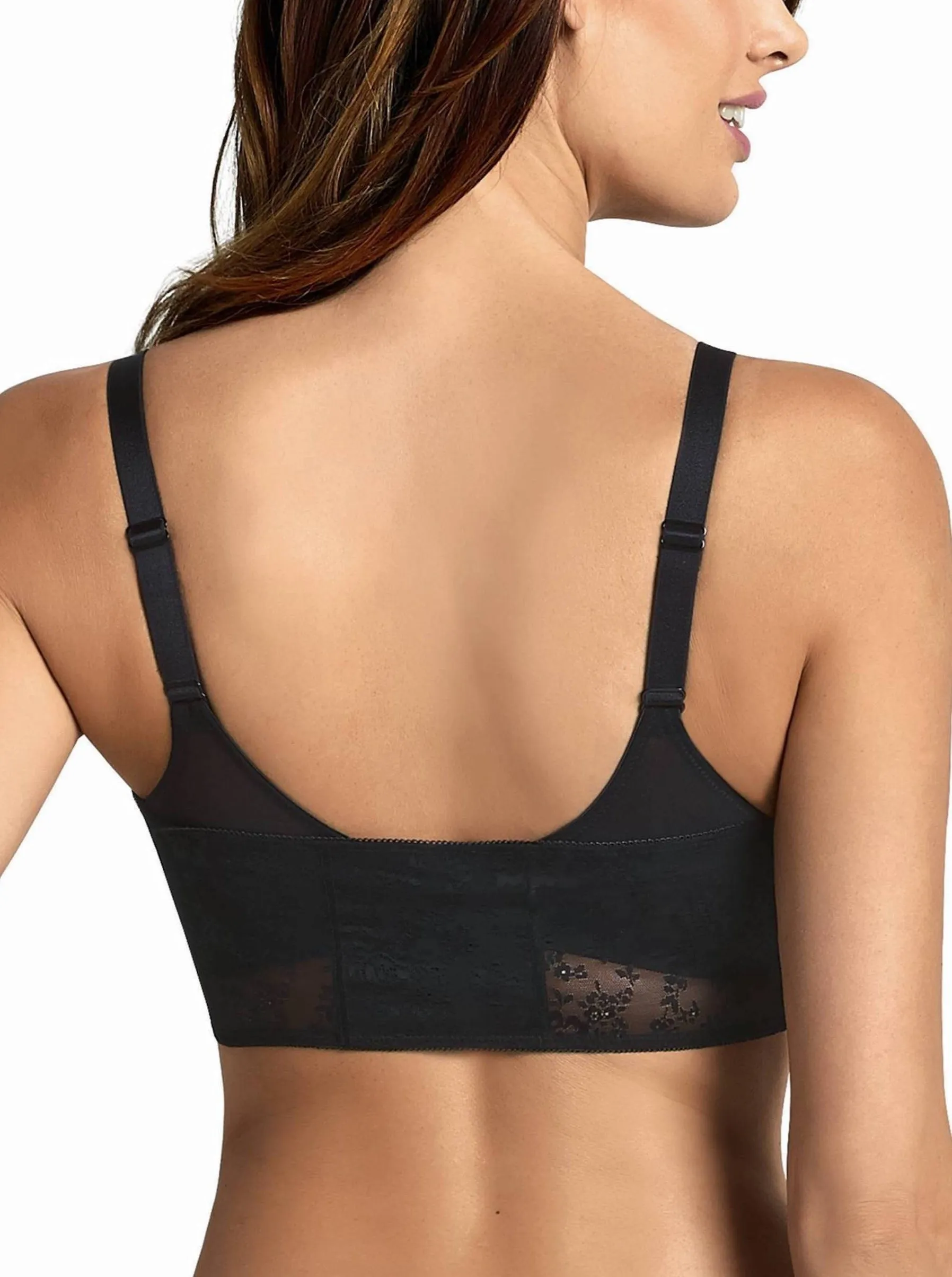 Anita Fleur Lace Bandeau Top: Black