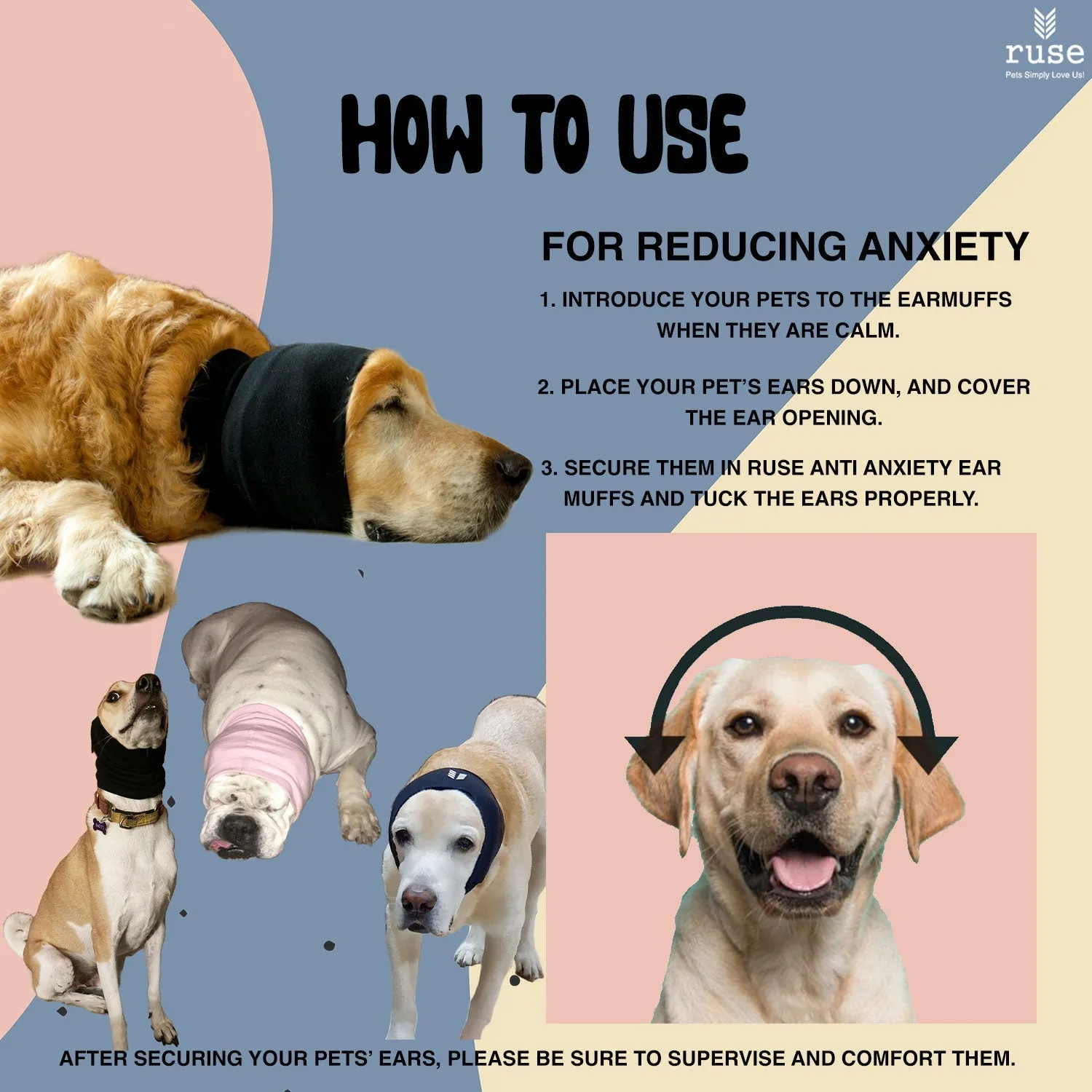 Anti Anxiety Pet Ear Muffs 2.0 (For Diwali, Weddings etc.)