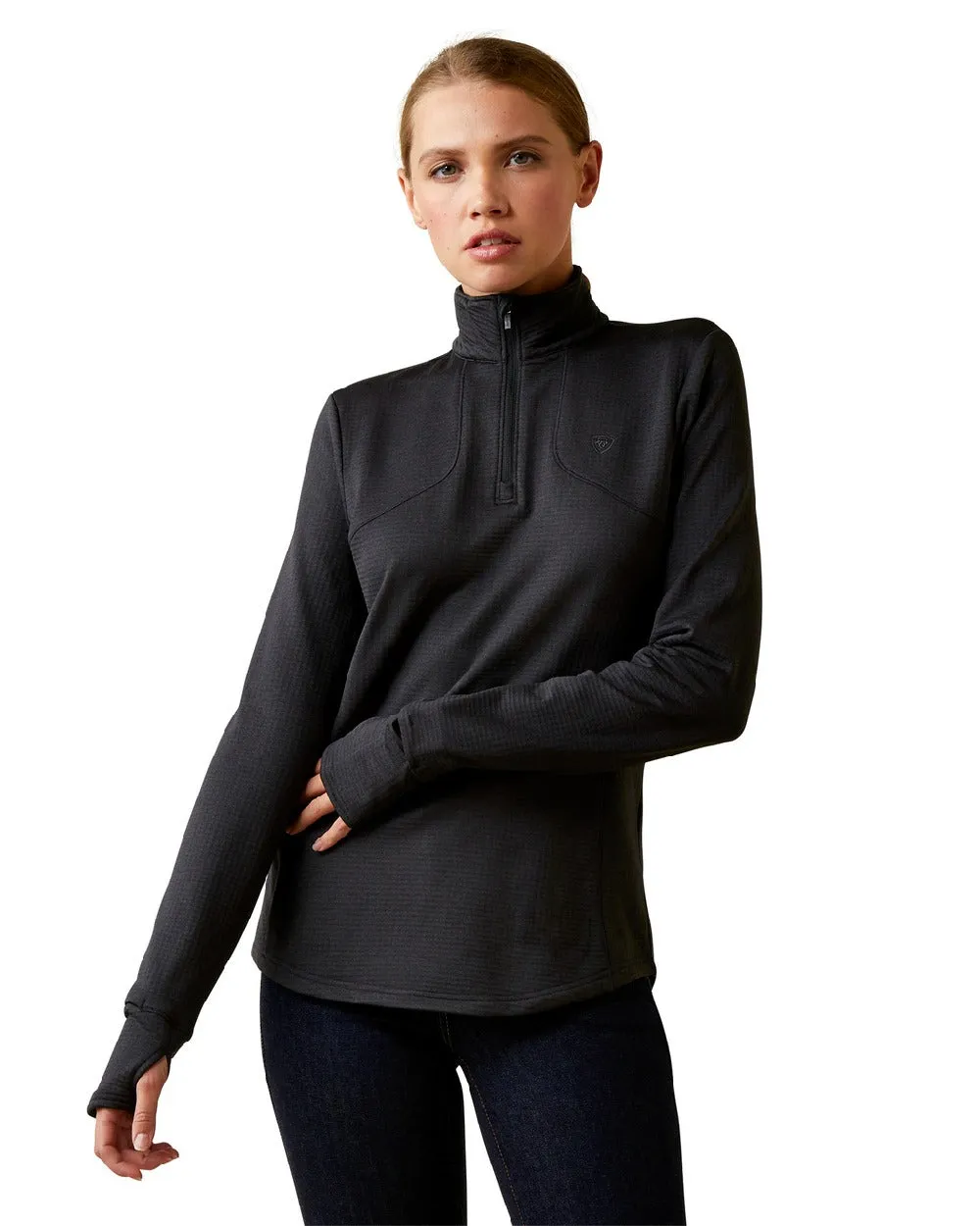 Ariat Womens Gridwork 1/4 Zip Base Layer