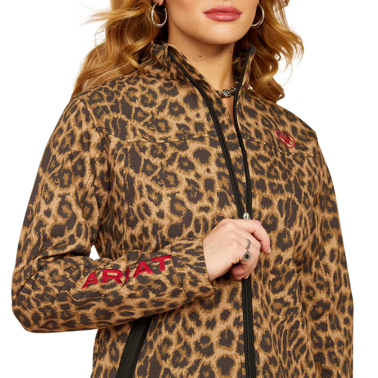 Ariat Women's Team Softshell Print Jacket, Lila Leopard