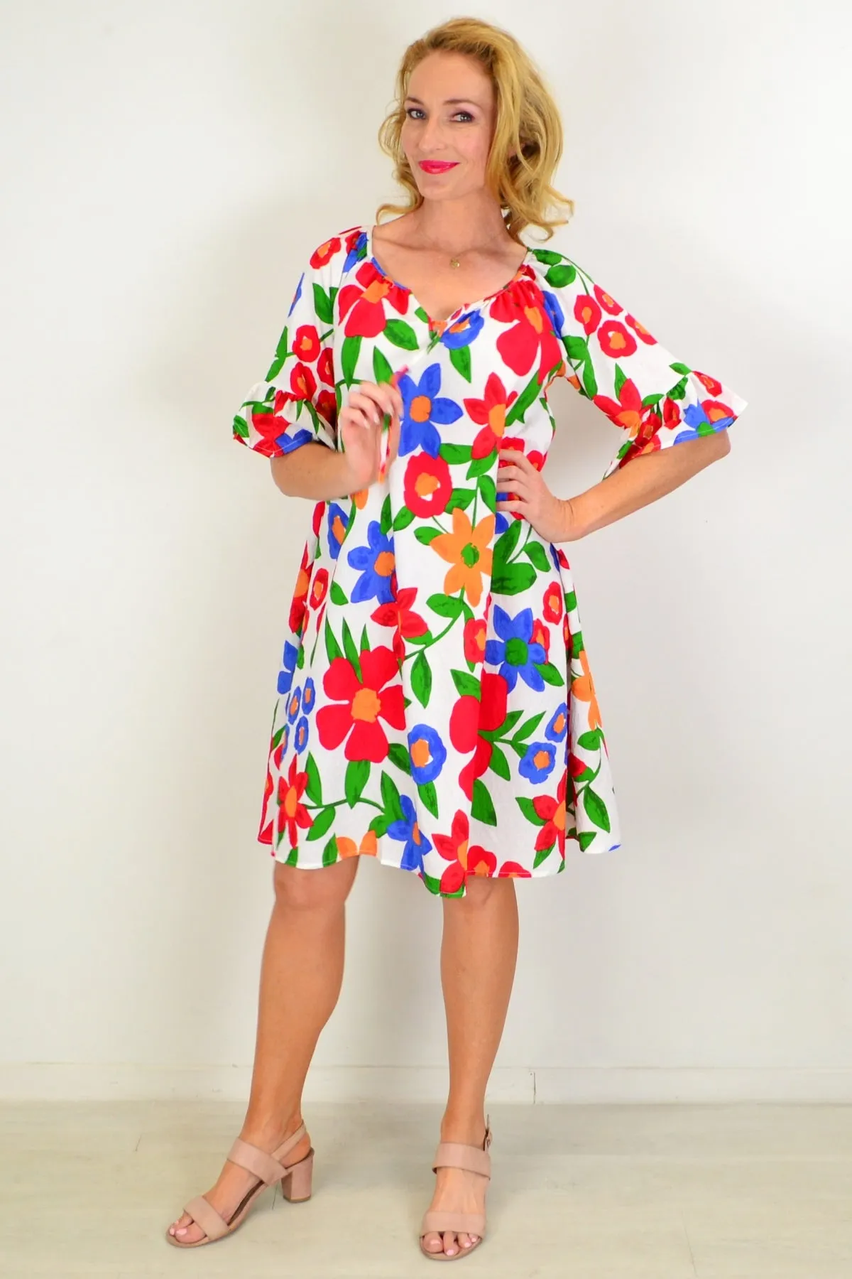 Artistic Flair Garden Shift Tunic Dress