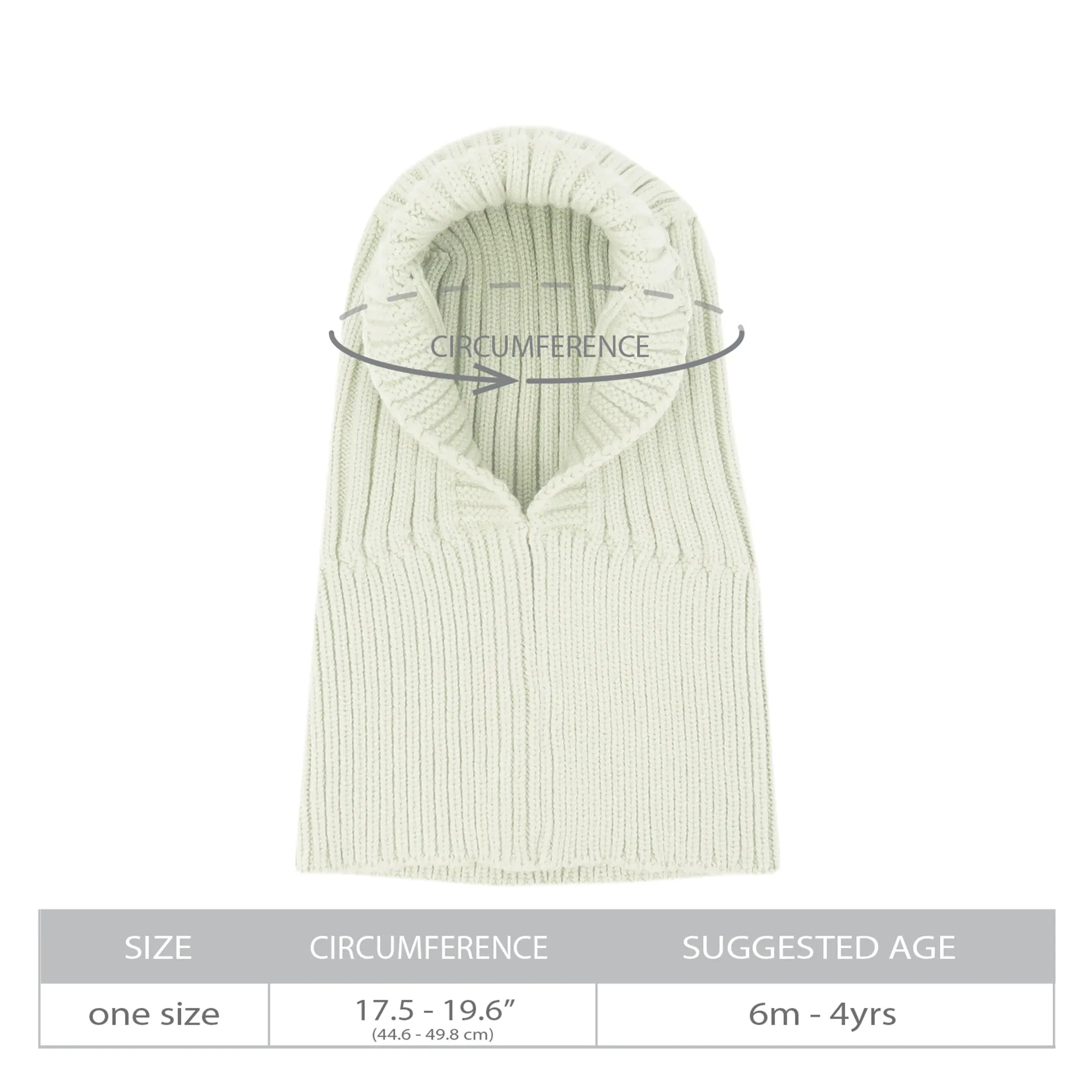 Baby Balaclava Hat Scarf Knitted Beanie | Beige