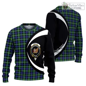 Baillie of Polkemmet Tartan Ugly Sweater with Family Crest Circle Style