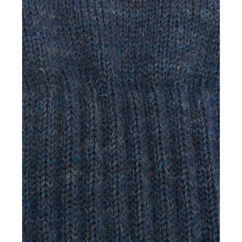 Barbour Fingerless Mens Lambswool Gloves - Navy