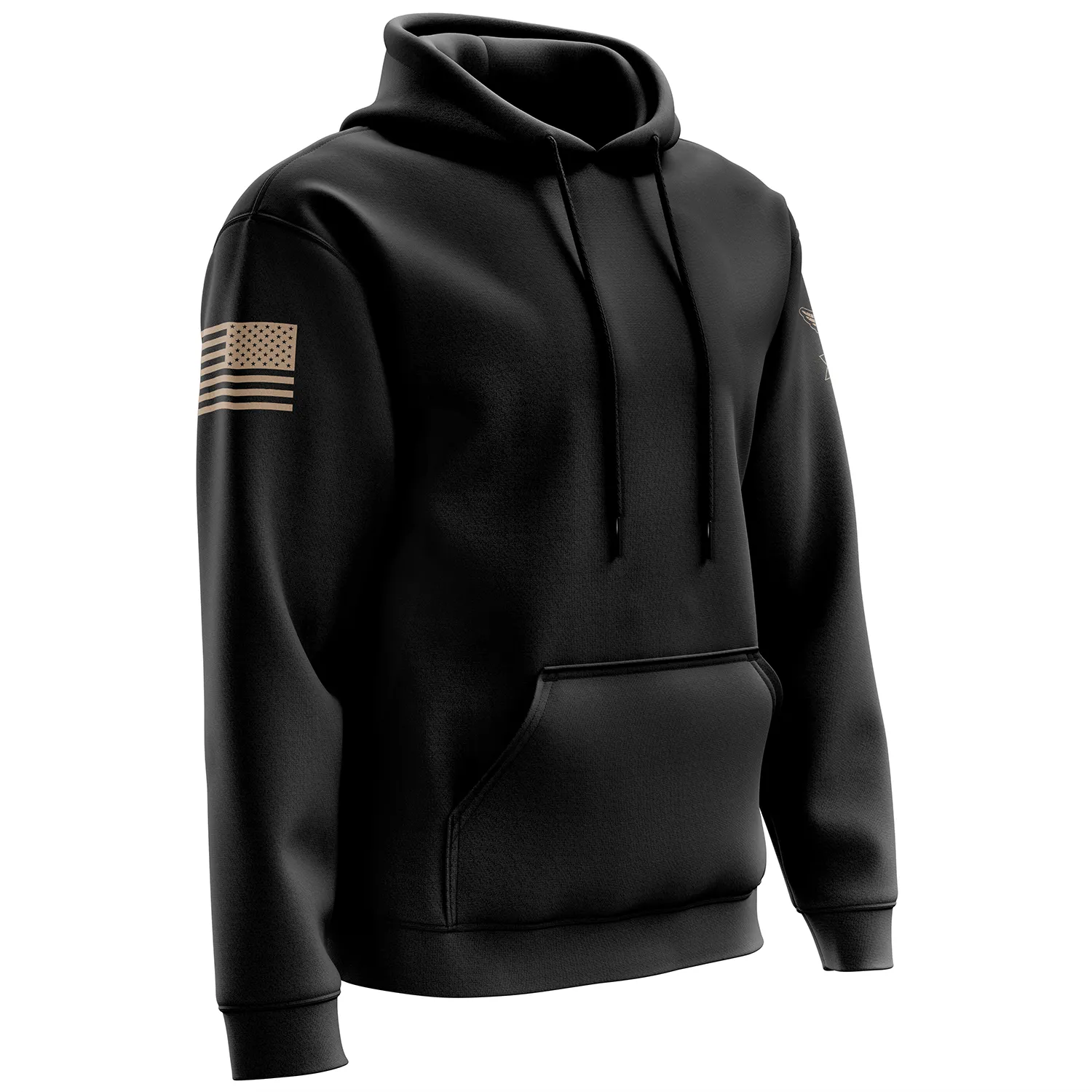 Basic - Black   Tan Hoodie