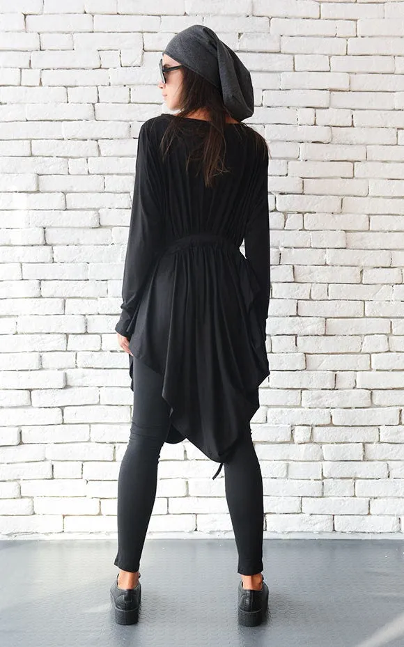 Black Asymmetric Tunic