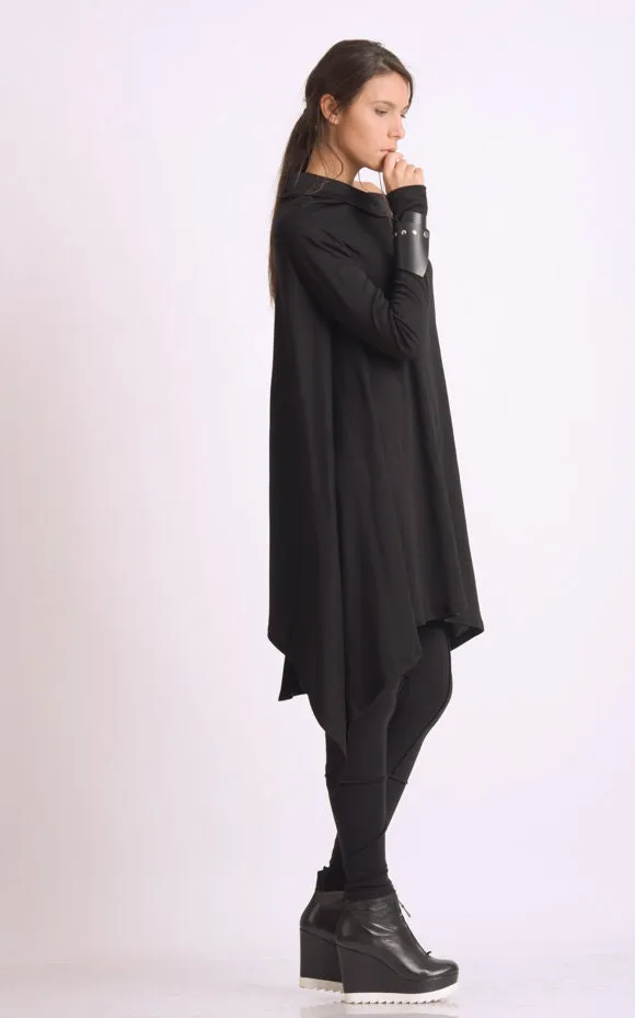 Black Asymmetric Tunic