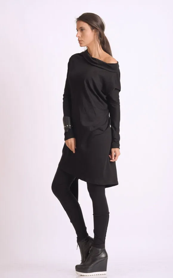 Black Asymmetric Tunic