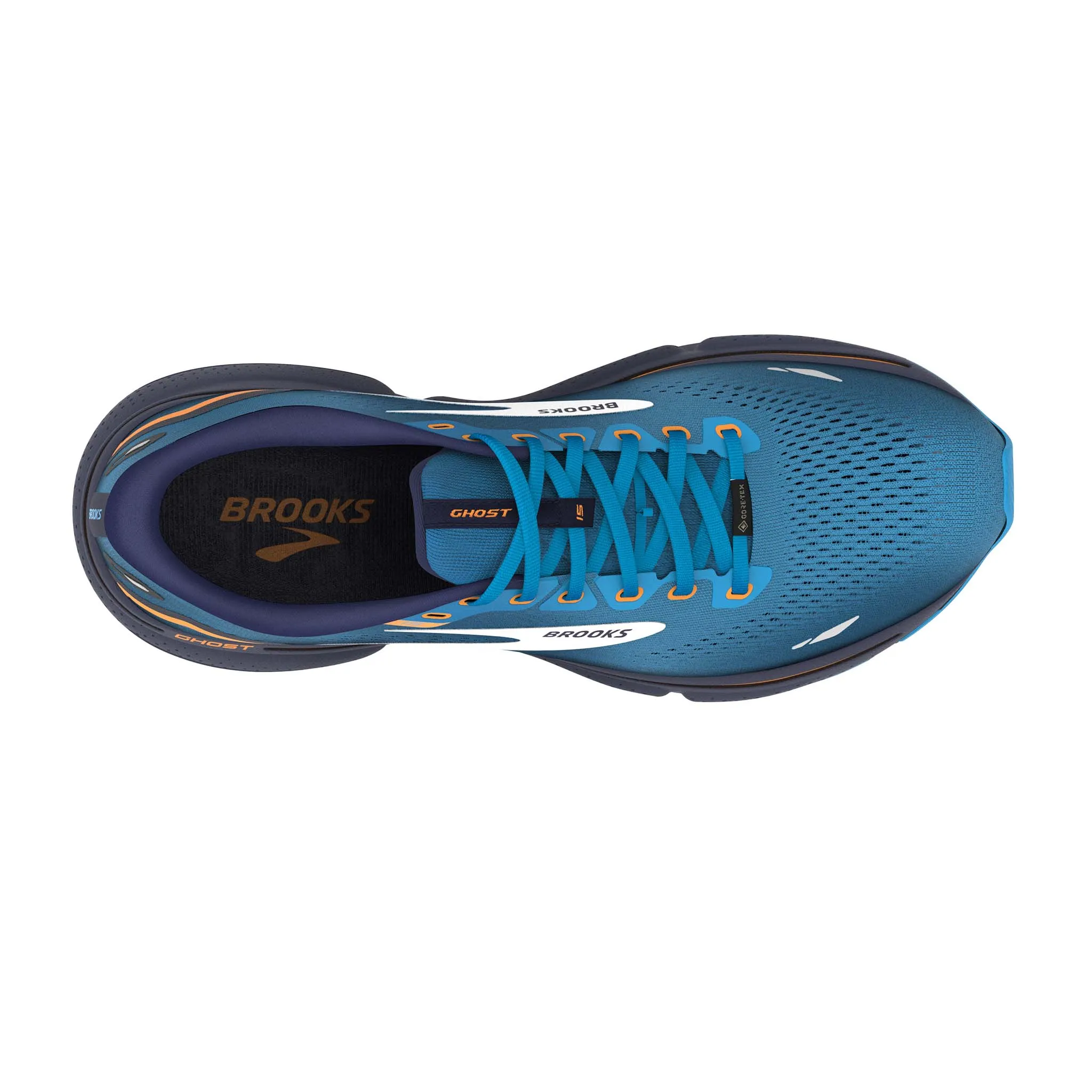 Brooks | Men's Ghost 15 GORE-TEX Running Shoes - Blue/Peacoat