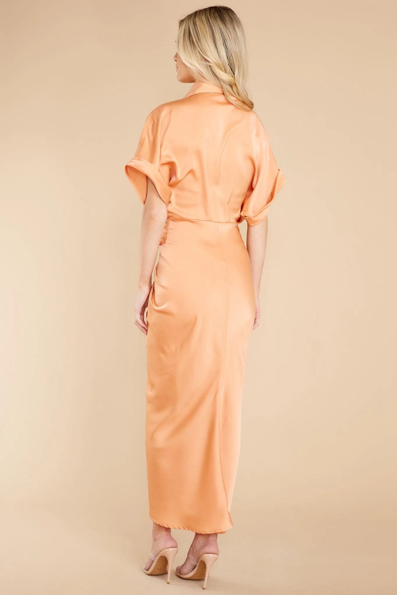 Brunch Date Apricot Maxi Dress