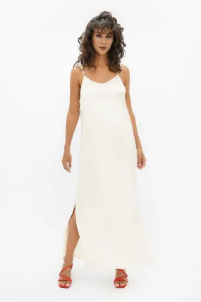 Calabar Slip Dress Pearl White