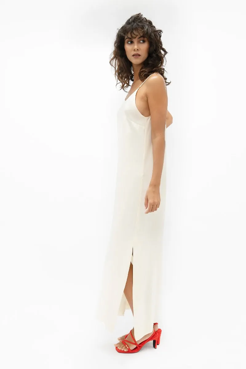 Calabar Slip Dress Pearl White