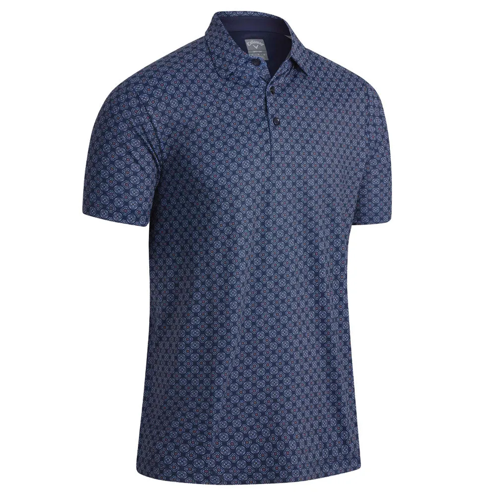 Callaway Art Deco Printed Polo Shirt - Peacoat