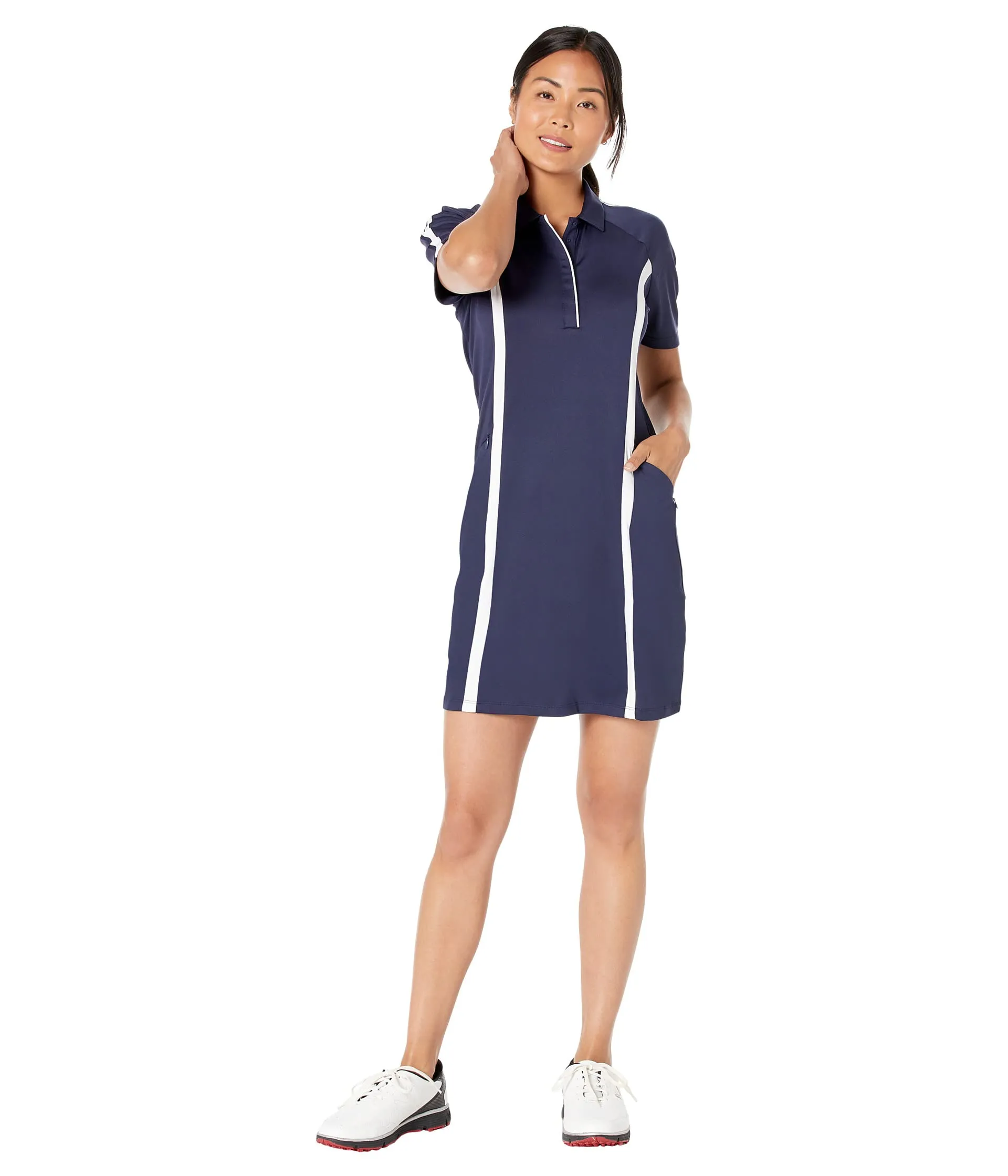 Callaway Dress, Short Sleeve Color-Block Dress