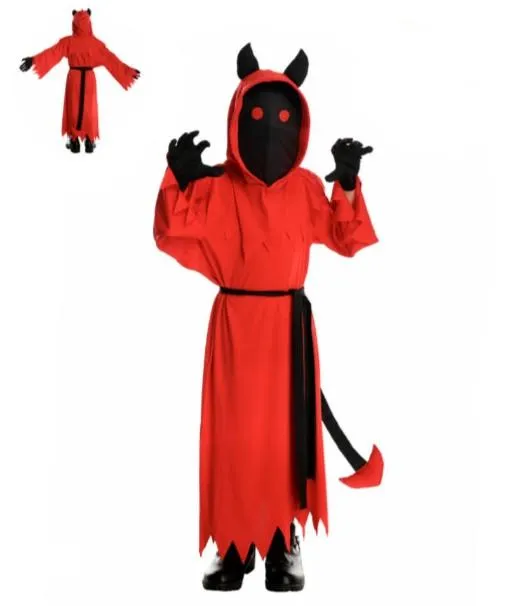 Children Red Devil Boy Halloween Costume