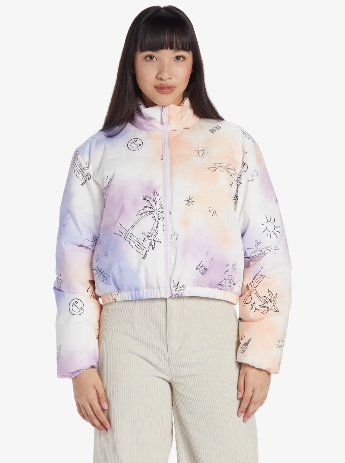 Chloe Kim Reversible Puffer Bomber Jacket - Snow White Magic Moments