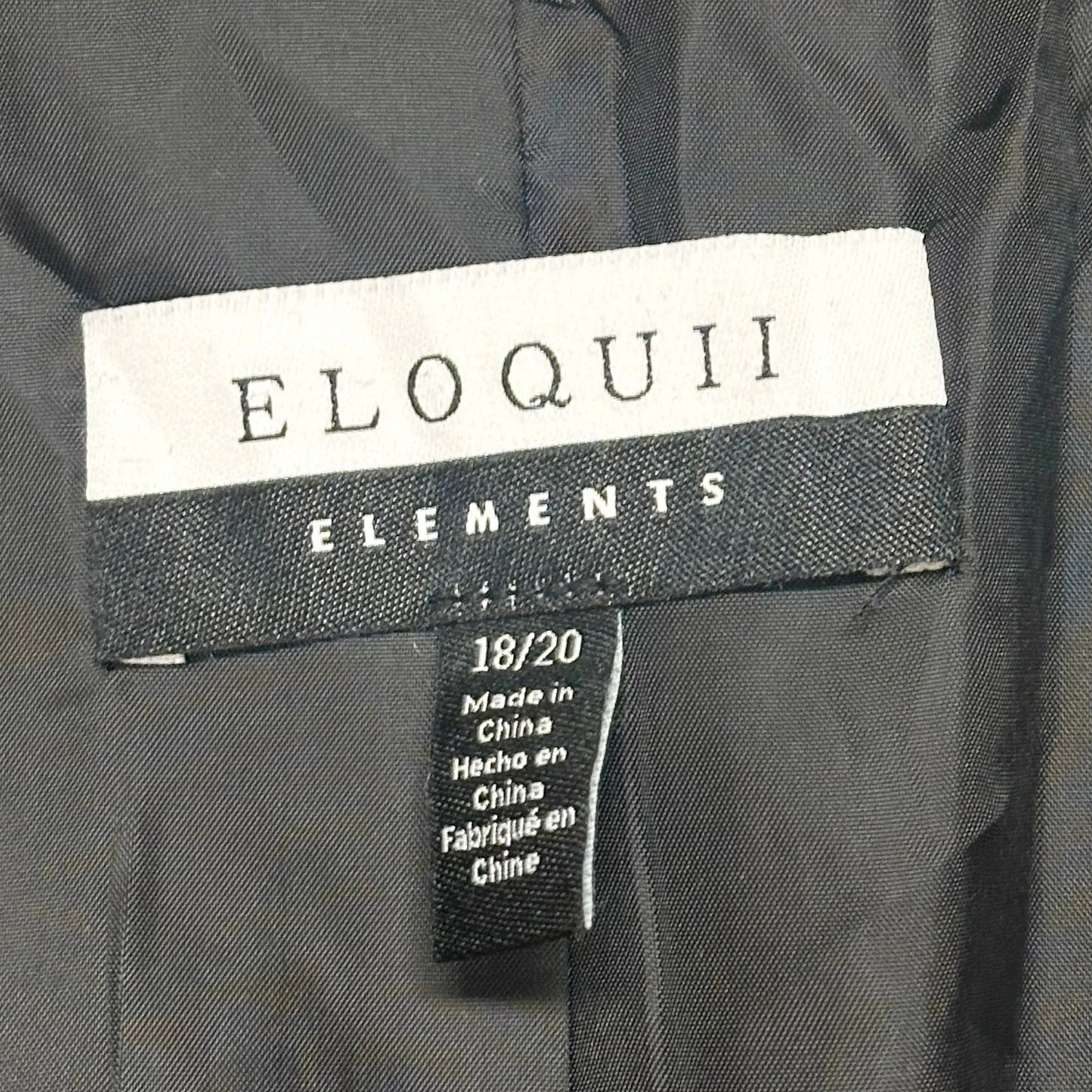 Coat Peacoat By Eloquii In Black & White, Size: 1x