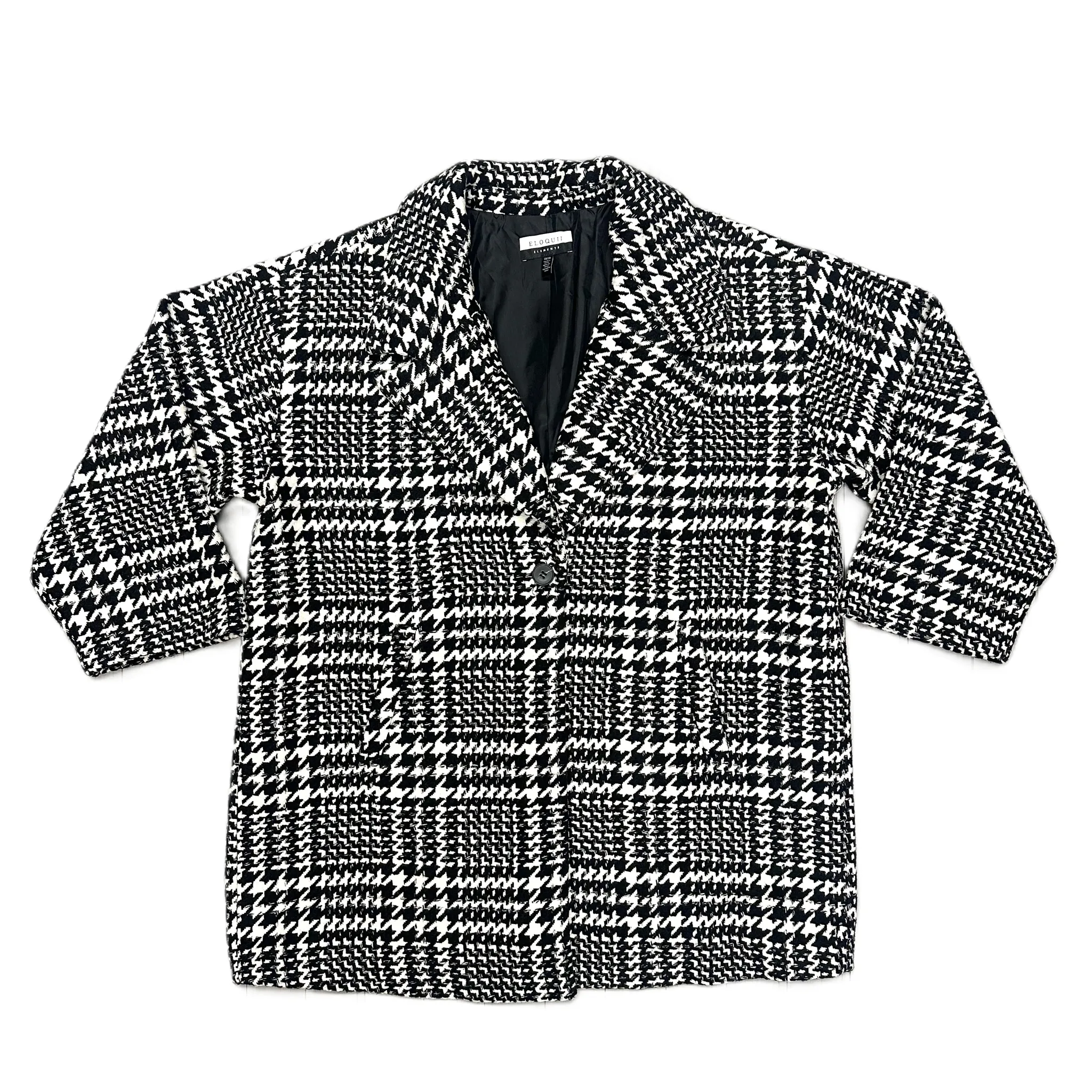 Coat Peacoat By Eloquii In Black & White, Size: 1x