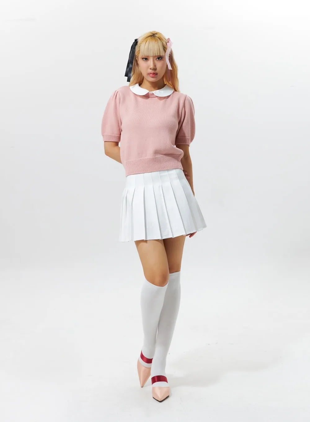 Collared Short-Sleeve Knit IG320