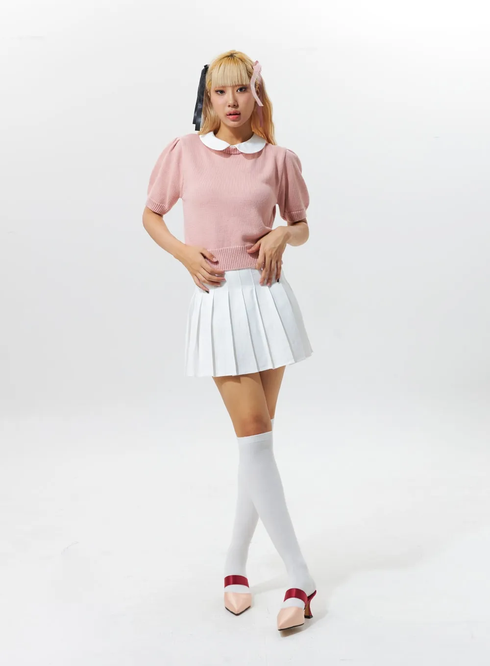 Collared Short-Sleeve Knit IG320