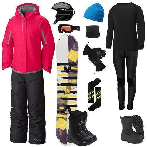 Columbia The Works Package w/ Bibs - Girl's Snowboard