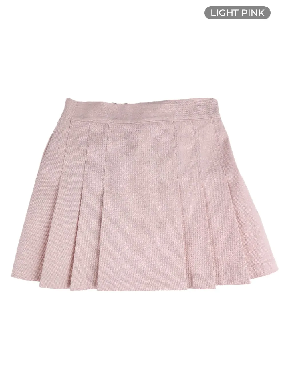 Cotton Pleated Mini Skirt IM406