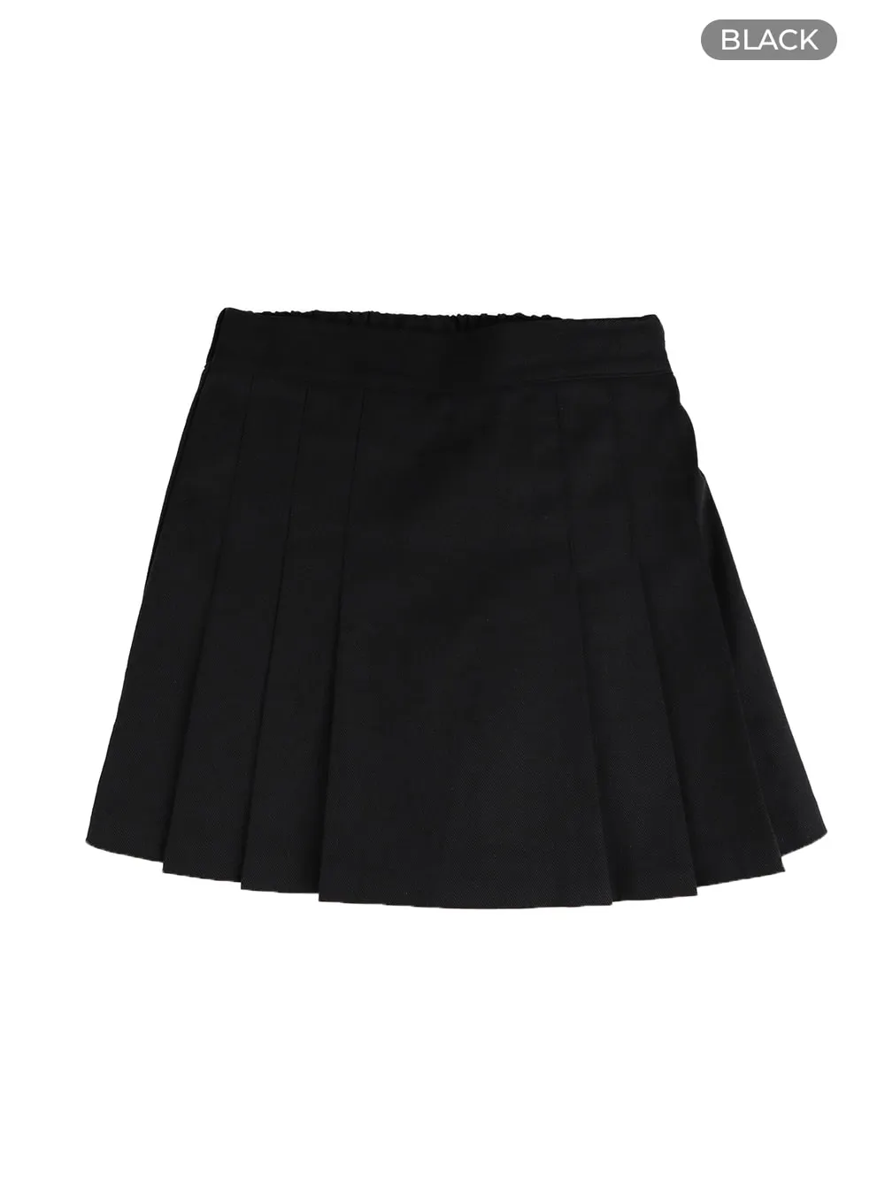 Cotton Pleated Mini Skirt IM406