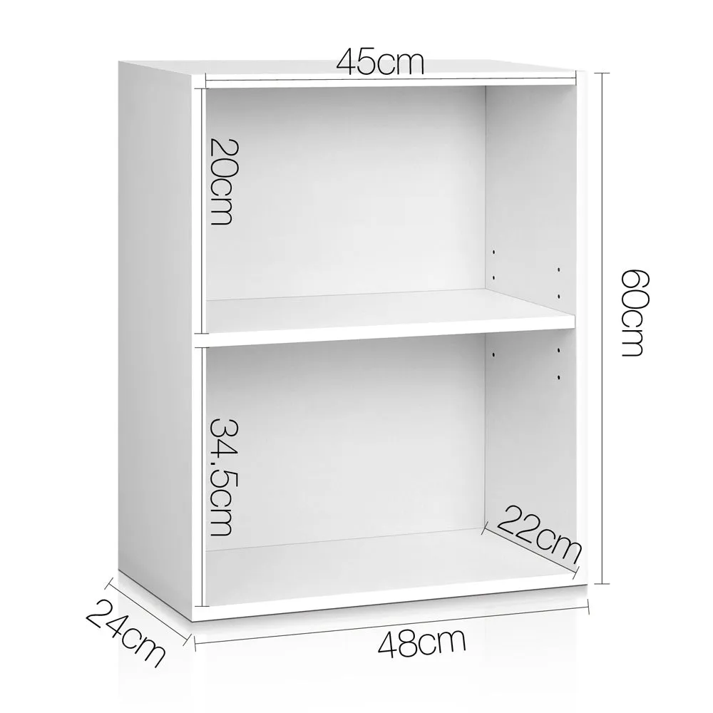 DIY Bookcase Multi Combination Unit Shelves 3 Pc Storage White