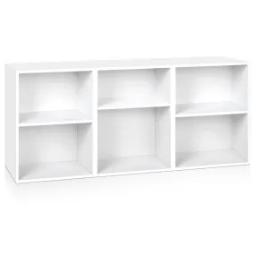 DIY Bookcase Multi Combination Unit Shelves 3 Pc Storage White