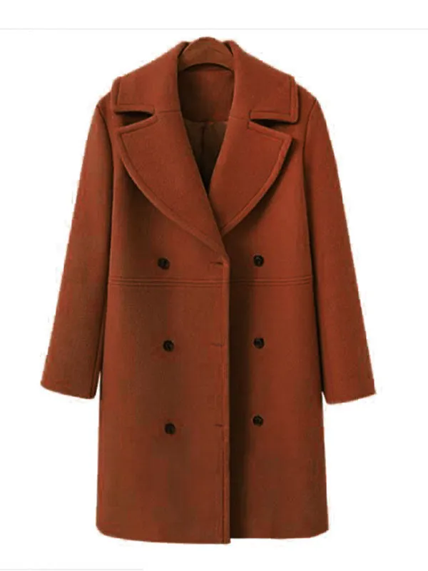 Double Breasted Maxi Woolen Coat