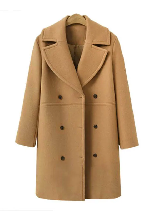 Double Breasted Maxi Woolen Coat