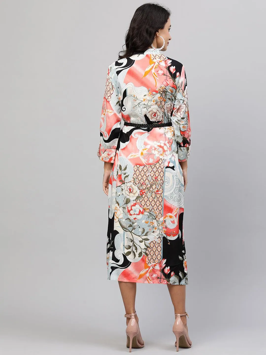 Dreamy Floral Printed A-Line Maxi Dress - Multi