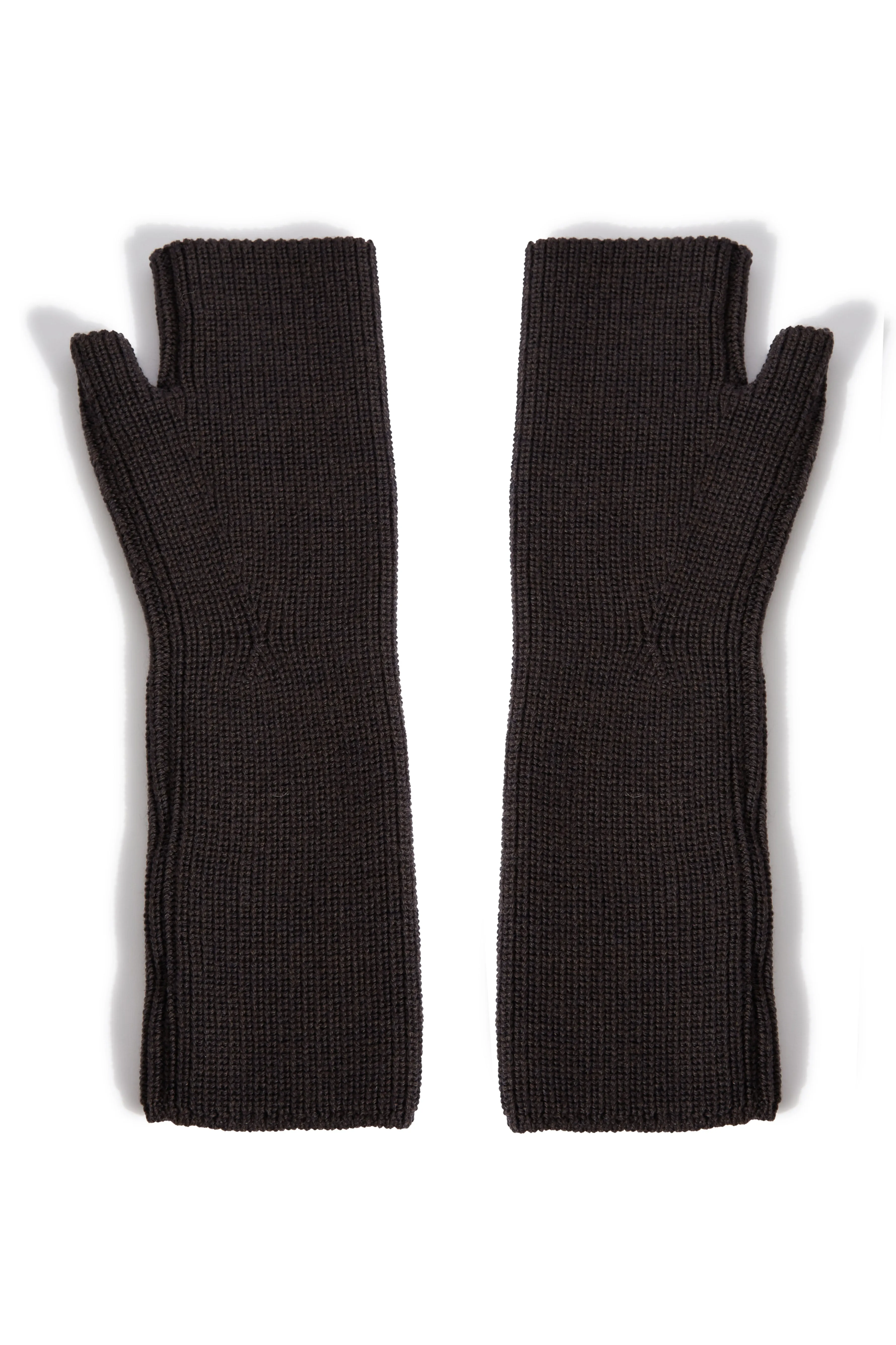 FINGERLESS GLOVES IN EXTRA FINE MERINO WOOL