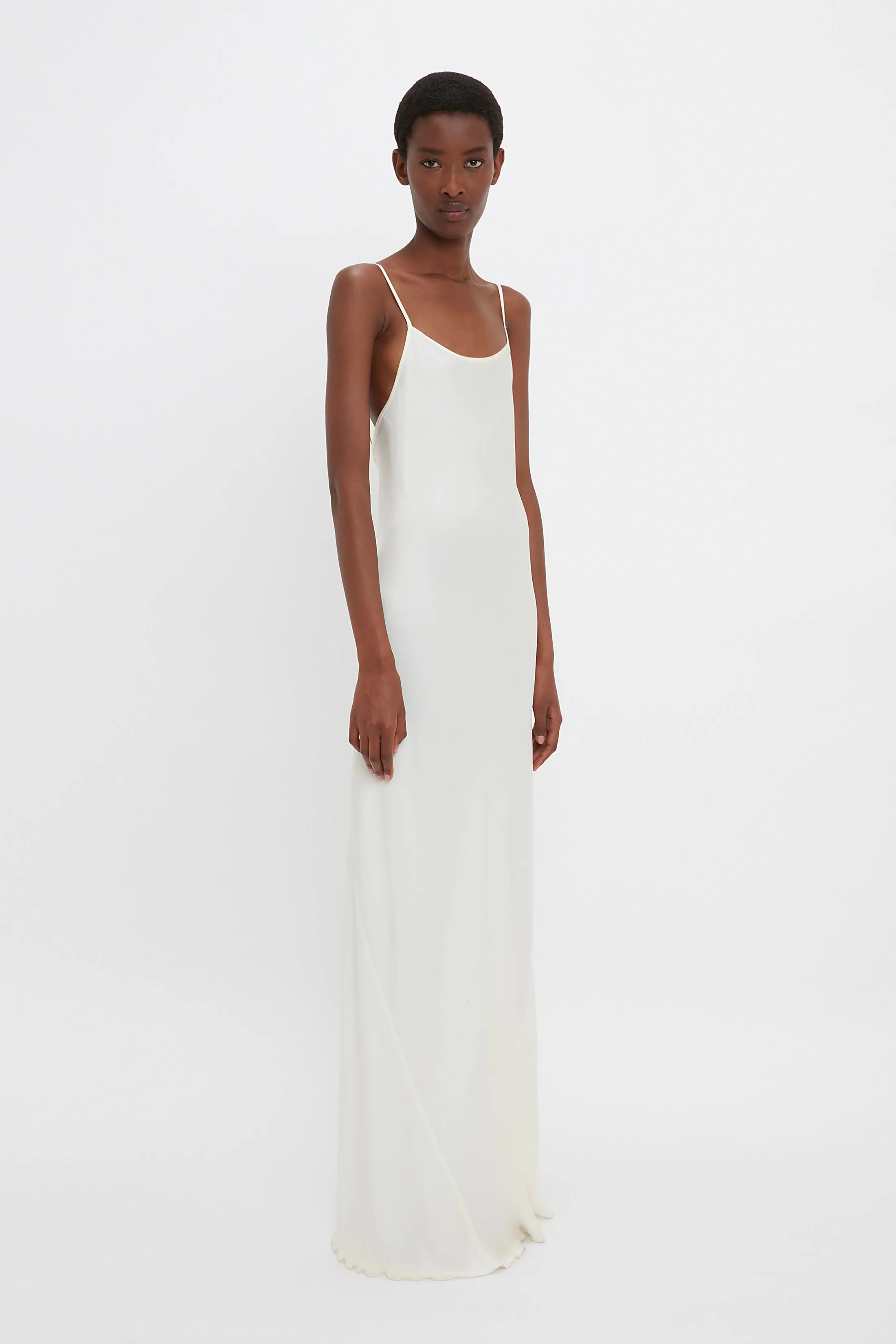 Floor-Length Cami Dress In Ivory