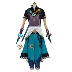 Genshin Impact Kinich Blue Outfit Party Carnival Halloween Cosplay Costume