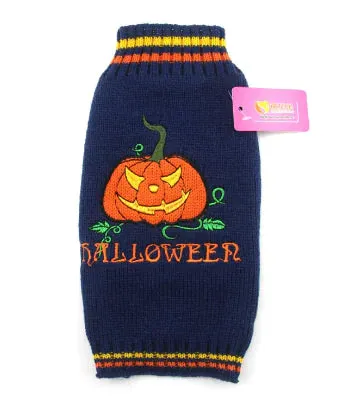 Halloween Pumpkin Sweater Dog Clothes