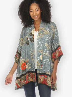 Happy Dragon Silk Kimono Jacket