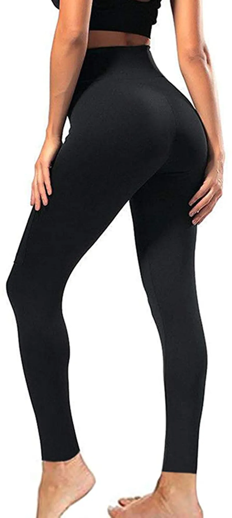 High Waisted Leggings for Women - Soft Athletic Tummy Control Pants for Running Cycling Yoga Workout - Reg & Plus Size